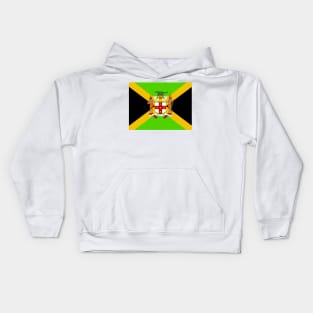 Jamaican coat of arms flag Kids Hoodie